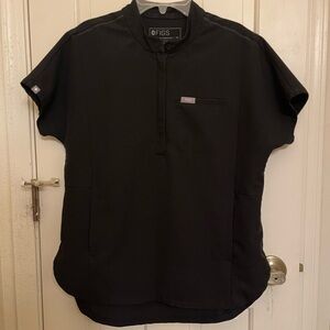Figs Black Montex Scrub Top